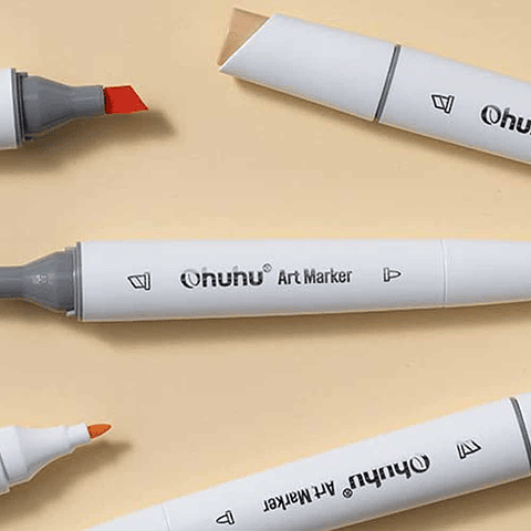 OHUHU 24 MARCADORES ALCOHOL PIEL FINA Y BISELADA DELGADO 