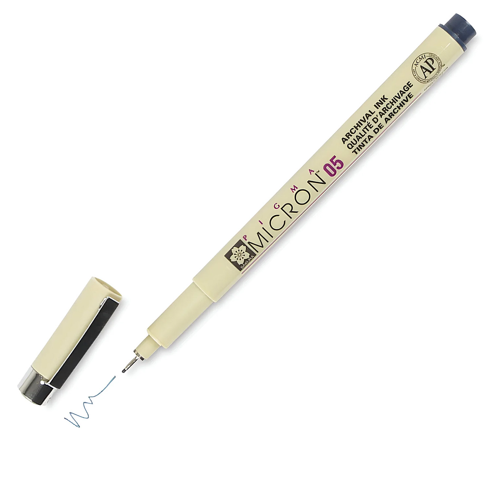 TIRALÍNEA PIGMA MICRON SAKURA 0.5MM AZUL NEGRO  1