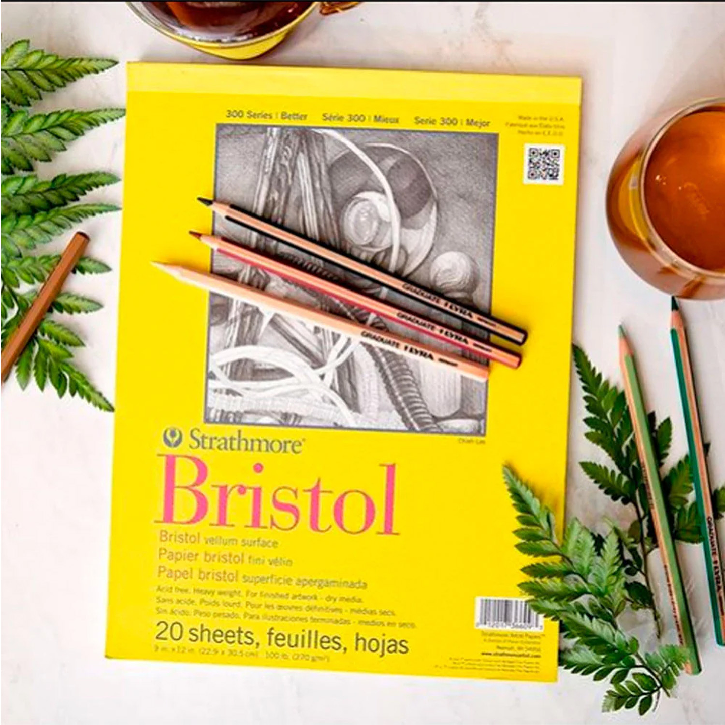 STRATHMORE BRISTOL - CROQUERA 22,9 X 30,5 CM 20 HOJAS  5