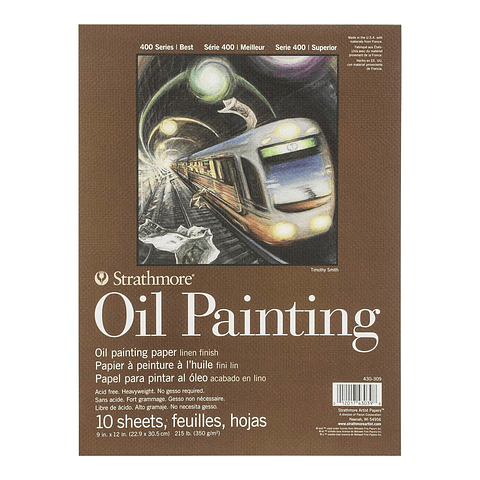 STRATHMORE 400 SERIES - BLOCK PARA ÓLEO OIL PAINTING 350 G/M2 