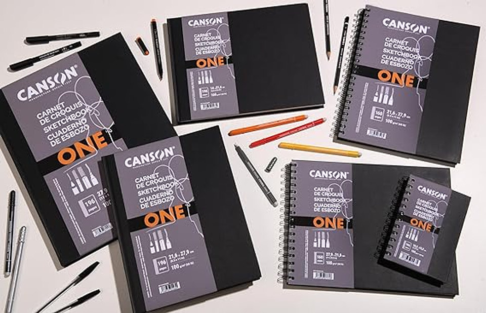 BLOCK CON ESPIRAL CANSON ARTBOOK ONE 14X21,6 CM 100 GR 160 P  3