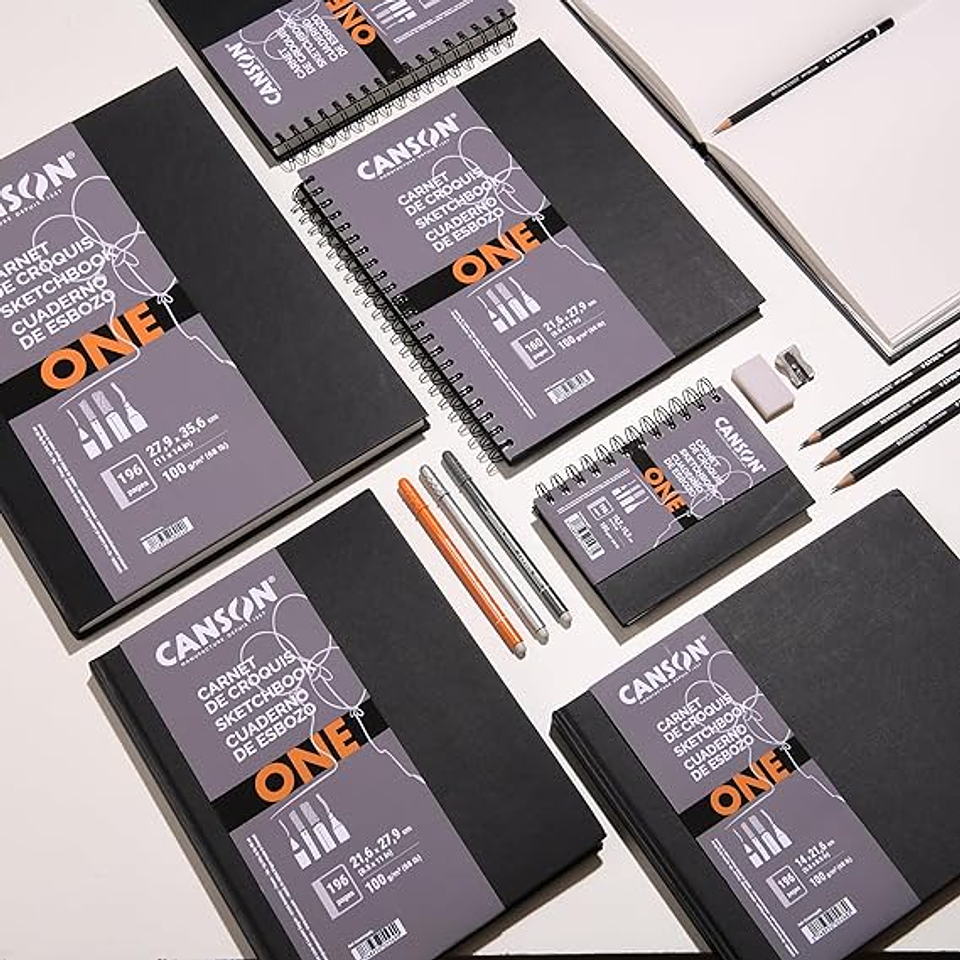 BLOCK CON ESPIRAL CANSON ARTBOOK ONE 21,6X27,9 CM 100 GR 160P 4