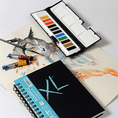 CANSON XL AQUARELLE ARTBOOK A4 (21 X 29,7 CM) 68 PÁGINAS BLANCAS DE 300 GSM 