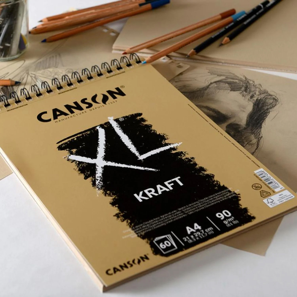 CANSON XL CROQUERA KRAFT PARA BOCETOS A5 14,8X21 CM 90 G/M2  4