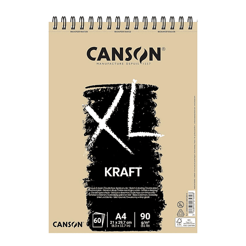 CANSON XL CROQUERA KRAFT PARA BOCETOS A4 21X29,7 CM 90 G/M2 
