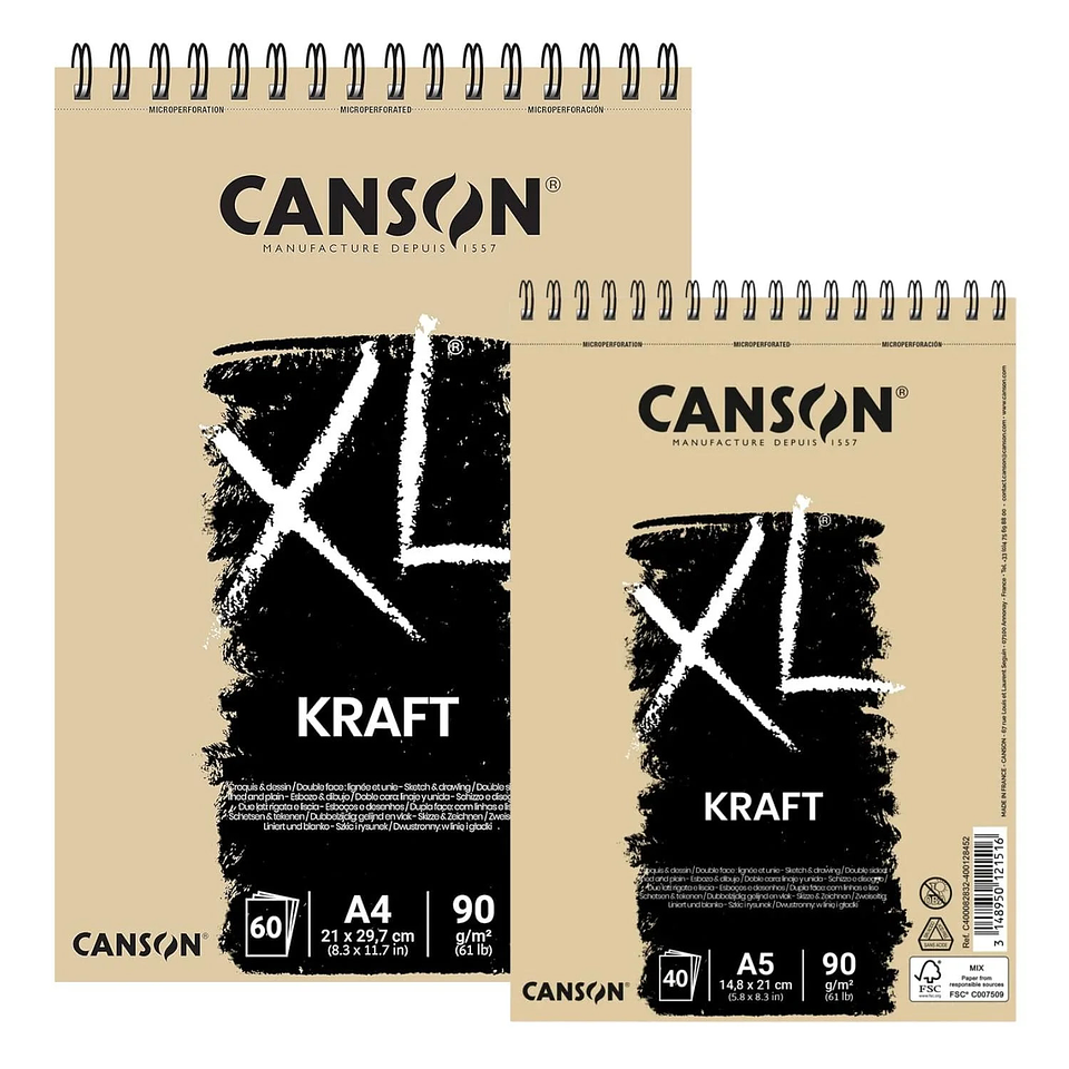 CANSON XL CROQUERA KRAFT PARA BOCETOS A4 21X29,7 CM 90 G/M2  4