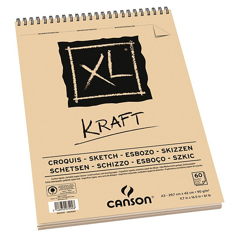 CANSON XL CROQUERA KRAFT PARA BOCETOS A3 29,7X42 CM 90 G/M2 