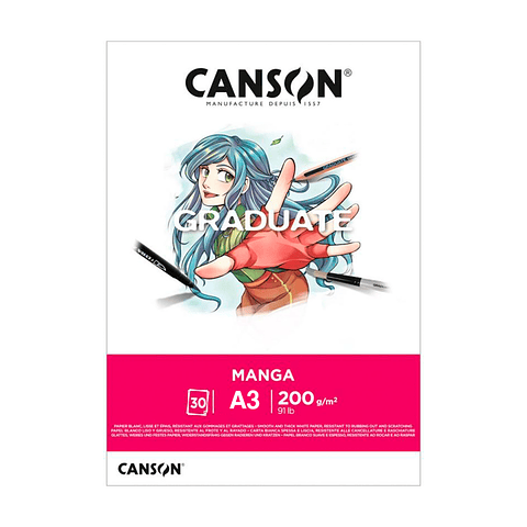 CANSON GRADUATE PAD MANGA A3 (29,7 X 42 CM) 30 HOJAS 