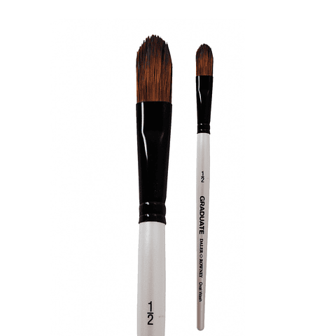 PINCEL DALER ROWNEY GRADUATE PONY SINTETICO OVALADO MANGO CORTO #1/2 