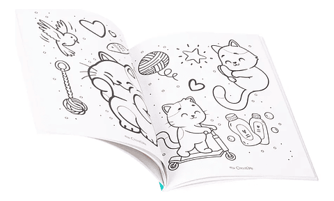 LIBRO PARA COLOREAR CAT LOVER KAWAI CREATIVE 