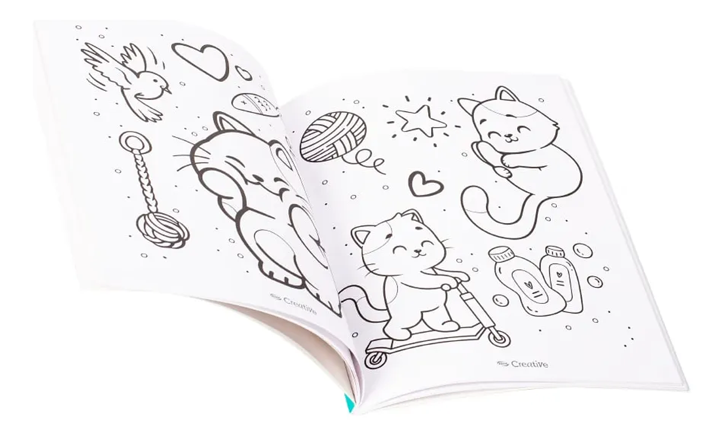 LIBRO PARA COLOREAR CAT LOVER KAWAI CREATIVE  2