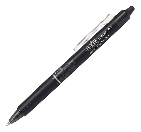 LÁPIZ GEL FRIXION CLICKER 0.7 NEGRO PILOT 