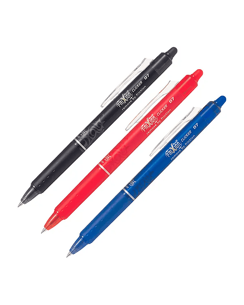 LÁPIZ GEL FRIXION CLICKER 0.7 NEGRO PILOT 
