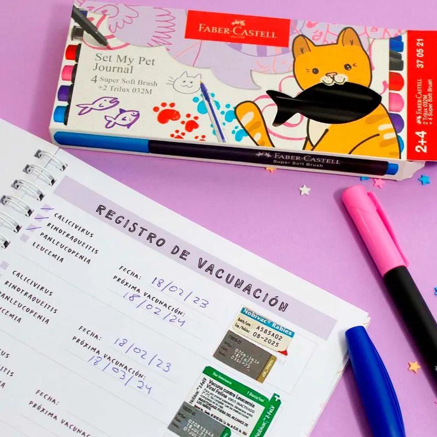 SET PET JOURNAL CAT (DIARIO DE MI GATO) +(2 TRILUX + 4 SUPERSOFT)  2