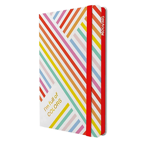 MOOVING LIBRETA NOTES A5 HOJAS DE COLORES TAPA DURA RAINBOW 