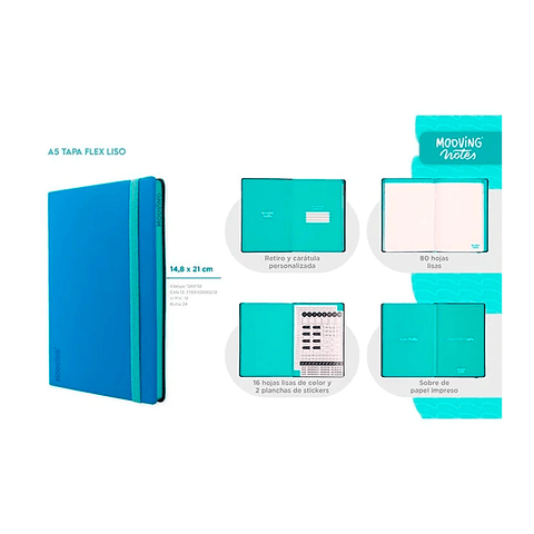 MOOVING NOTES LIBRETA A5 LÍNEAS 