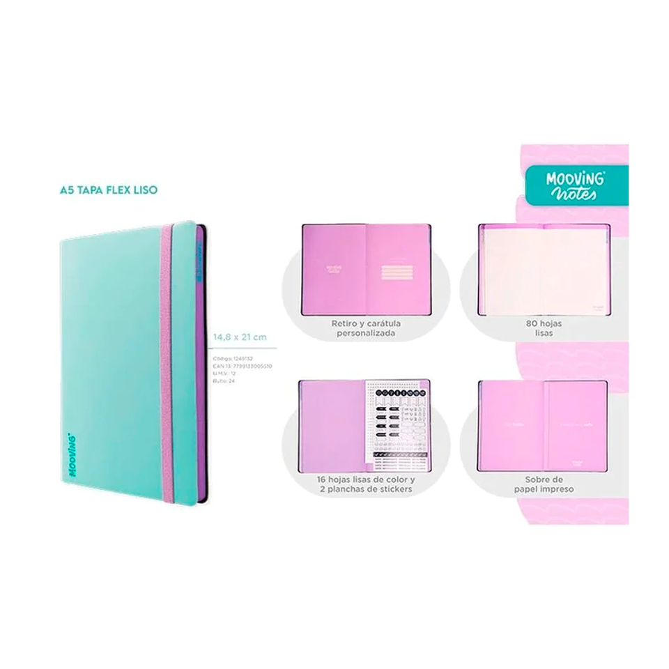 MOOVING NOTES LIBRETA A5 LÍNEAS  4