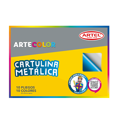 CARPETA CARTULINA METÁLICA ARTEL 10 COLORES 10 PLIEGOS 