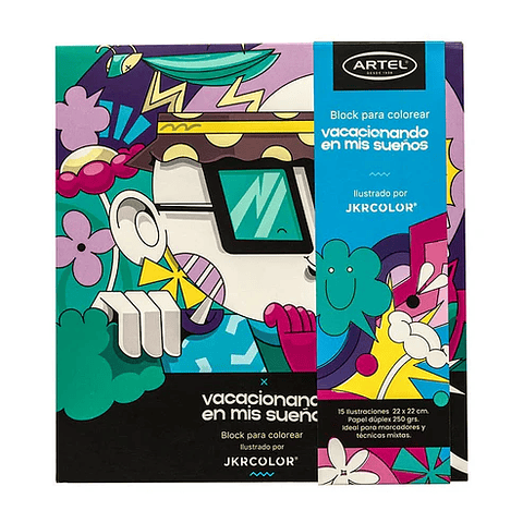 BLOCK PARA COLOREAR VACACIONANDO EN MIS SUEÑOS 