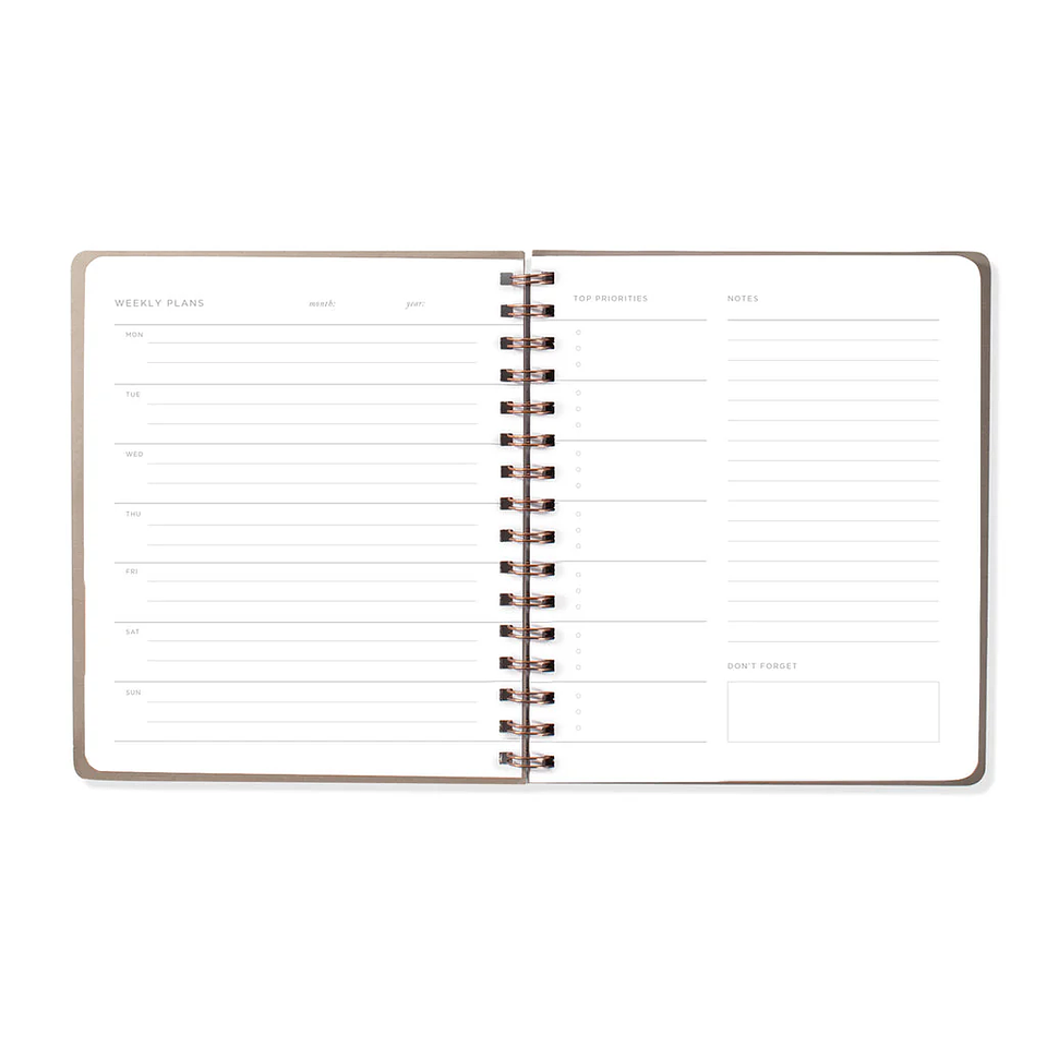 AGENDA SIN FECHA SEMANAL BLUE BIRD  2