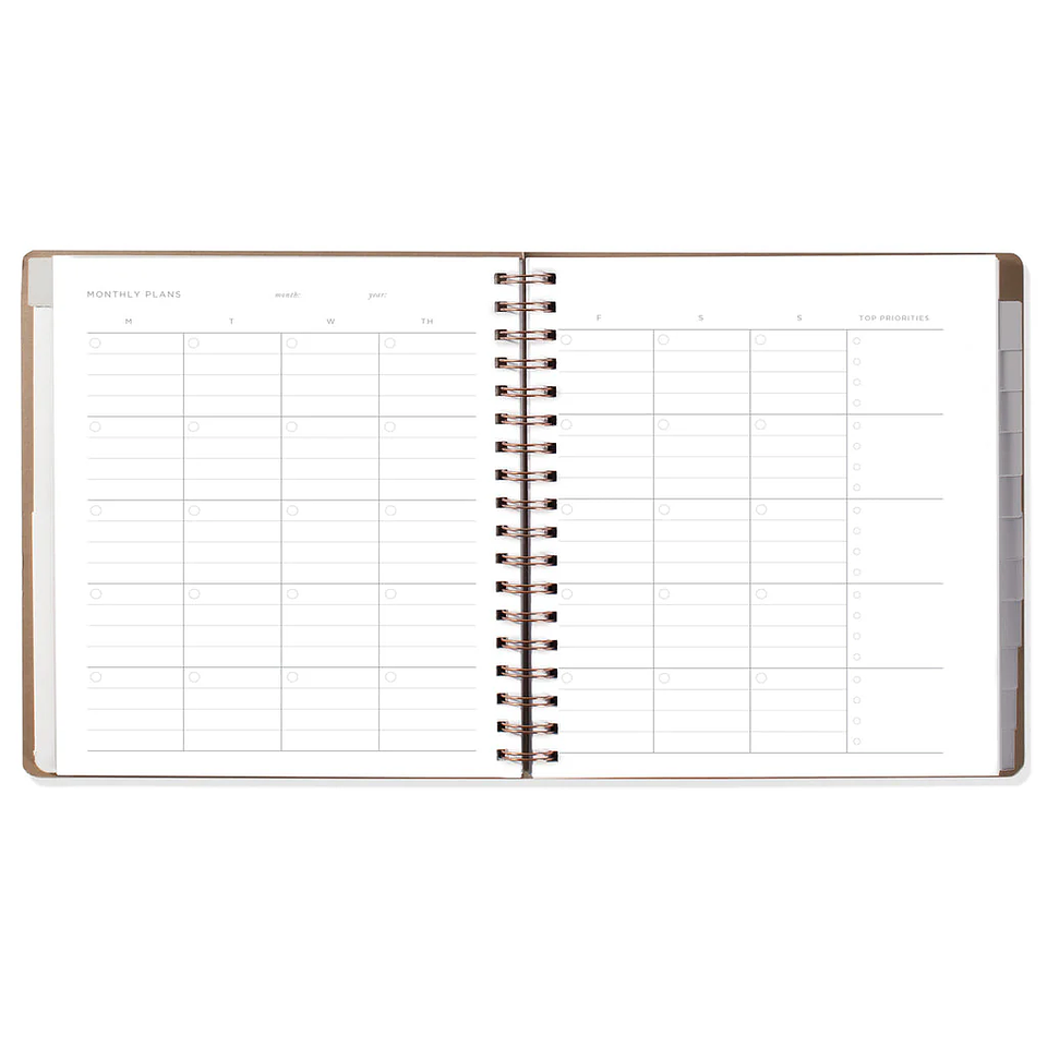 AGENDA SIN FECHA MENSUAL FLOWERS  2