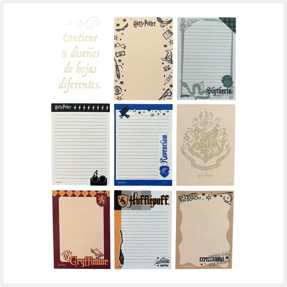 BLOCK NOTAS 8 DISEÑOS MAW HARRY POTTER MOOVING  5