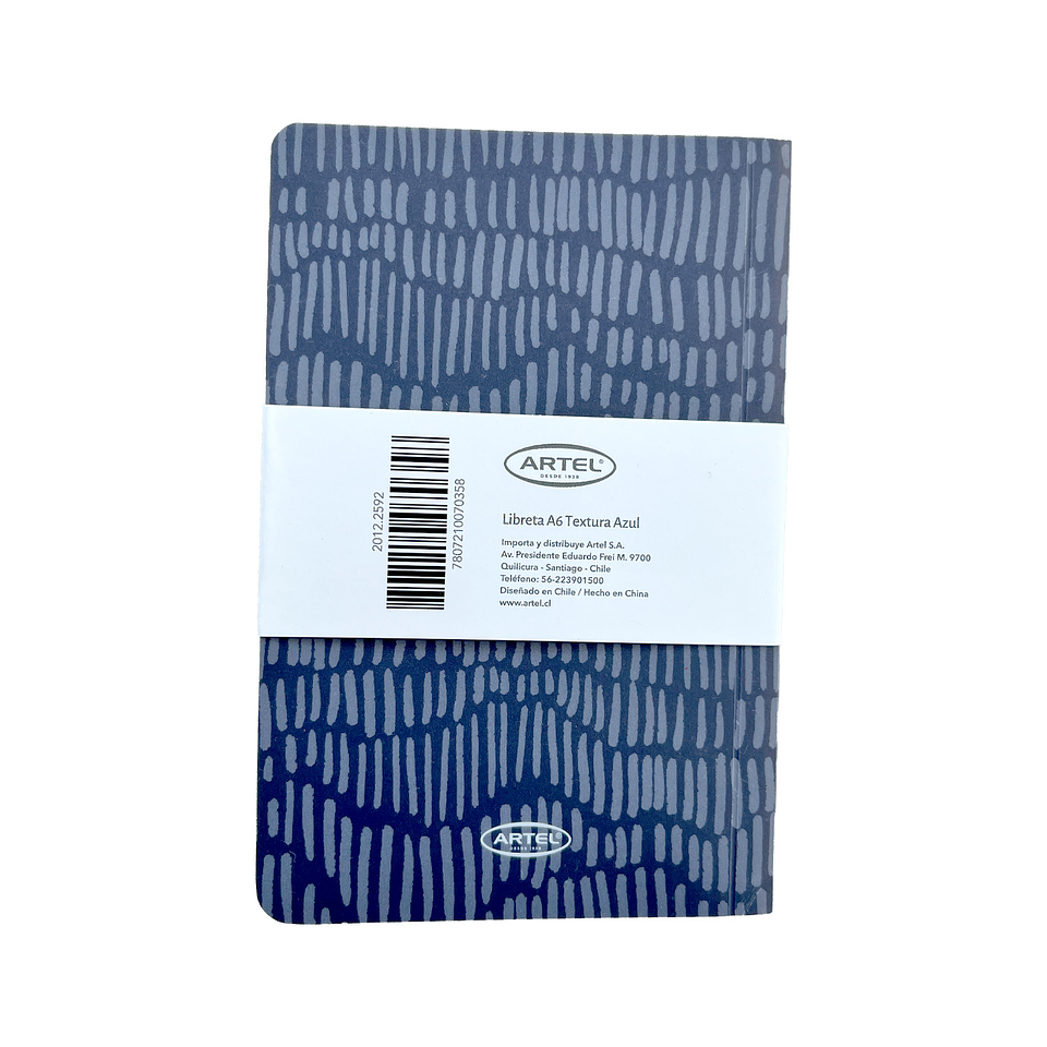 ARTEL LIBRETA A6 TEXTURA AZUL  3