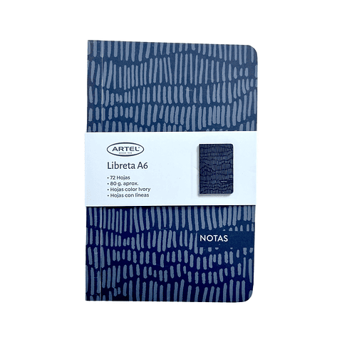 ARTEL LIBRETA A6 TEXTURA AZUL 