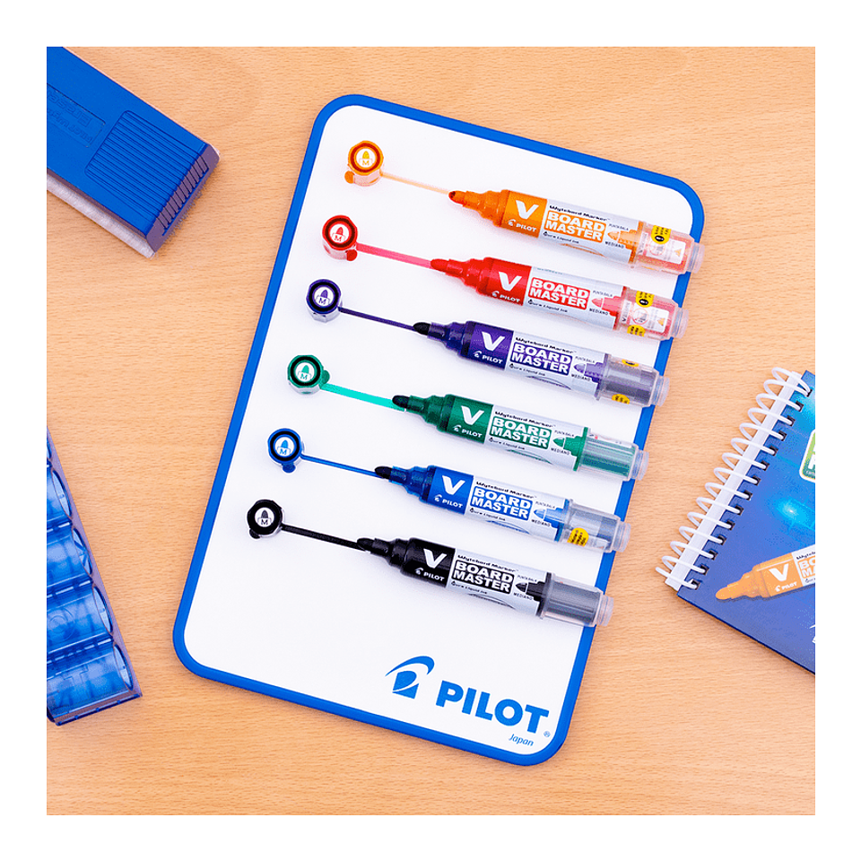 PILOT V BOARD MASTER PLUMÓN DE PIZARRA RECARGABLE PUNTA MEDIA NARANJA  3