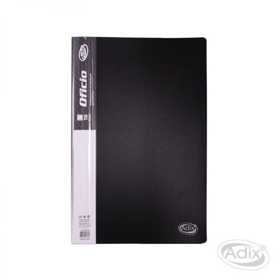 CARPETA OFICIO 10 FUNDAS NEGRO ADIX  1
