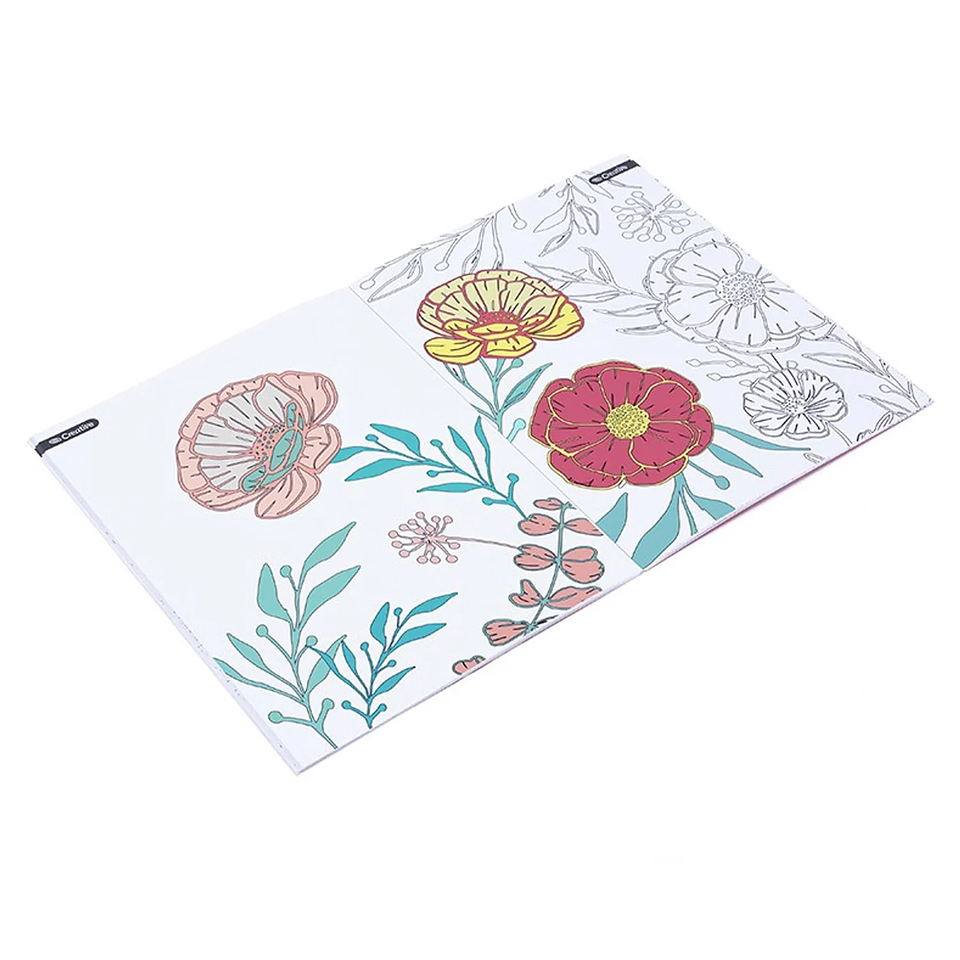 LIBRO PARA PINTAR FLORES CREATIVE  2