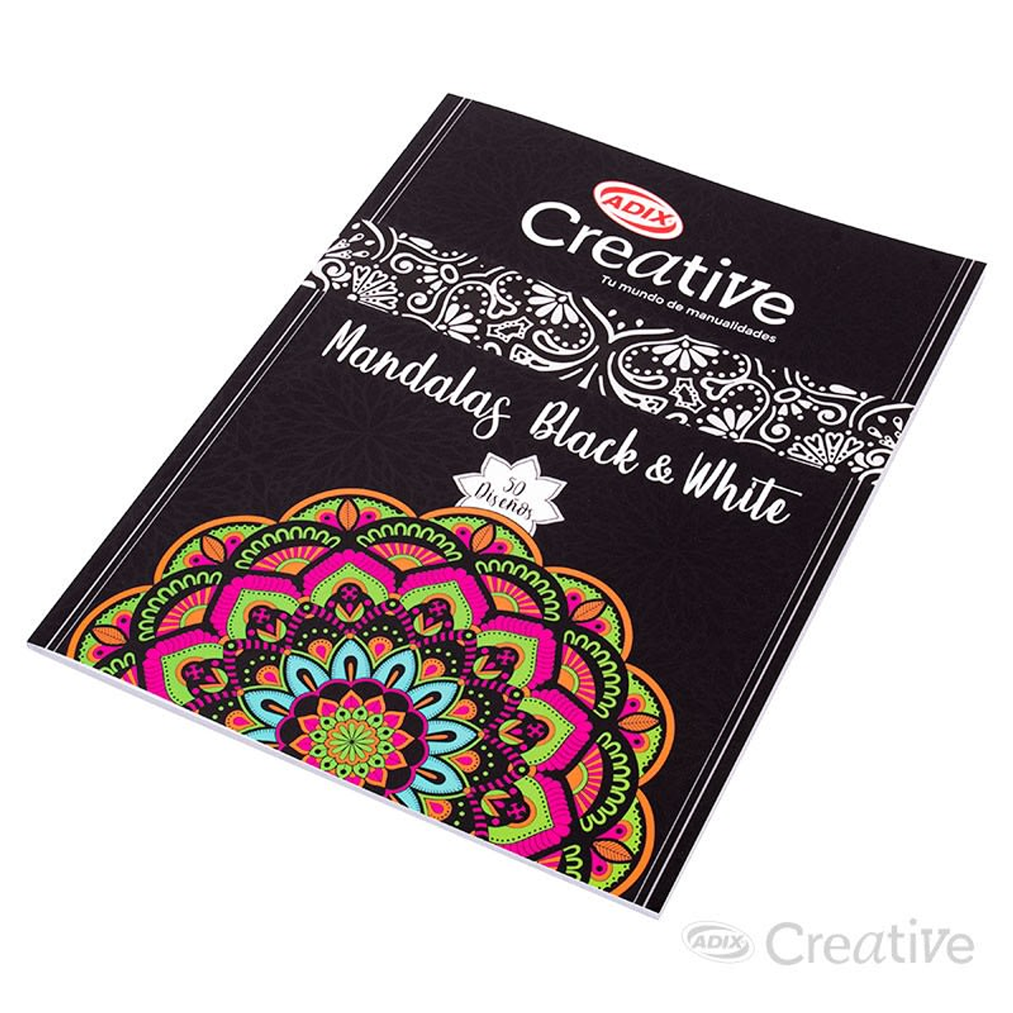 LIBRO ADIX CREATIVE 50 MANDALAS BLANCO Y NEGRO  3