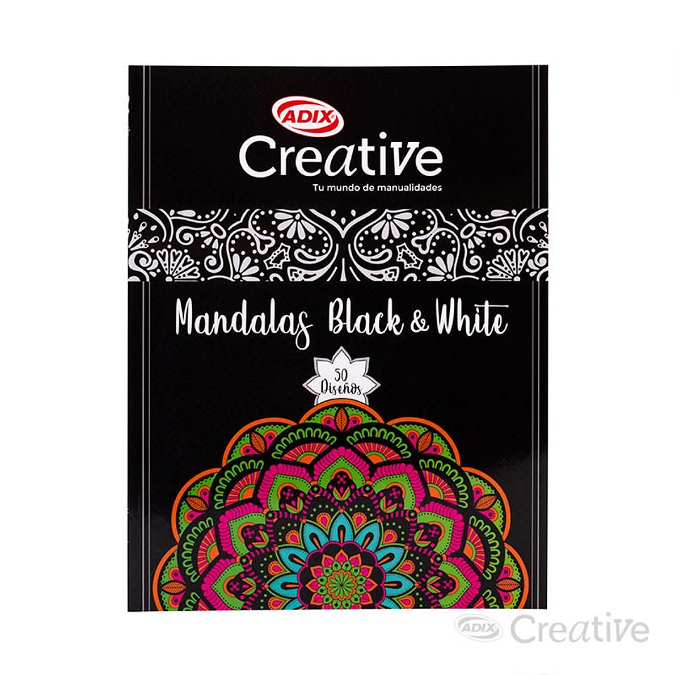 LIBRO ADIX CREATIVE 50 MANDALAS BLANCO Y NEGRO  1