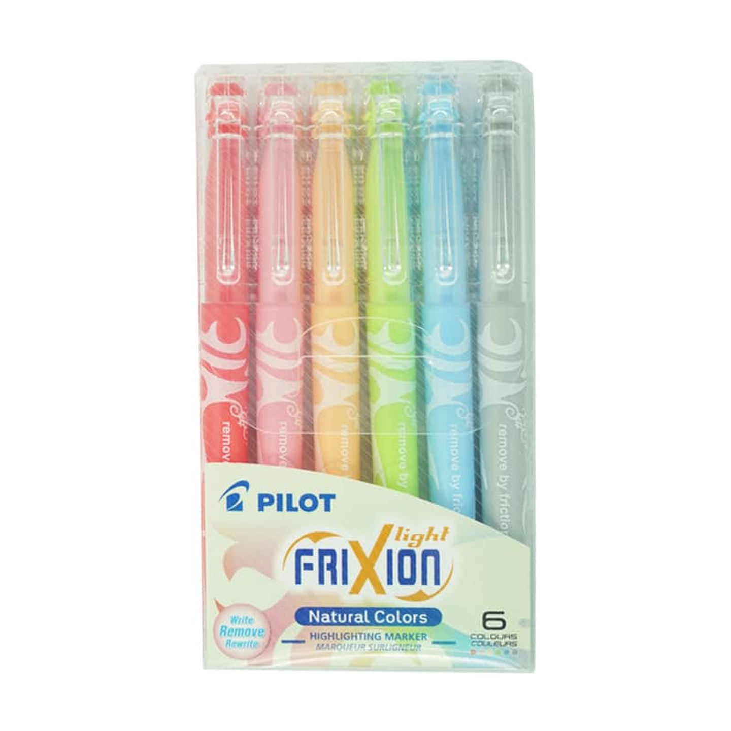 PILOT FRIXION LIGHT SET 6 DESTACADORES BORRABLES NATURAL COLORS  1