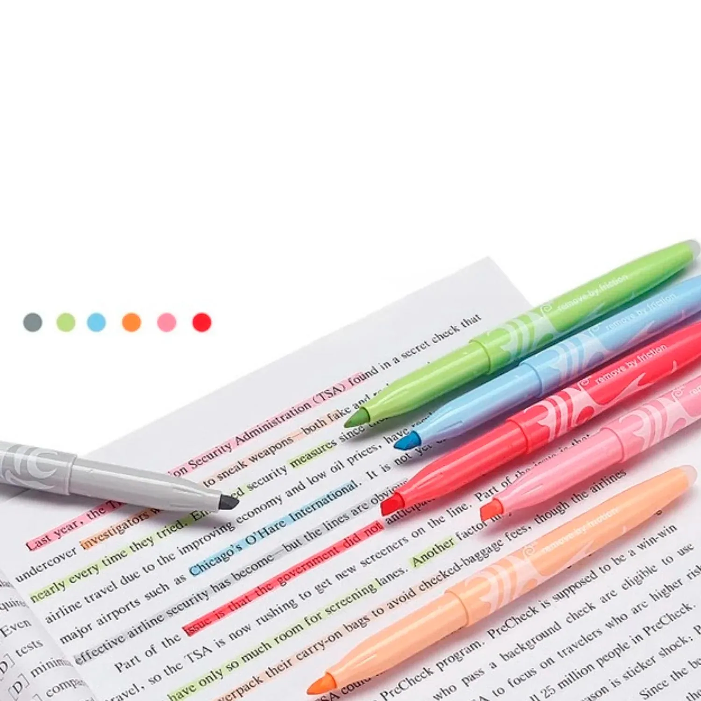 PILOT FRIXION LIGHT SET 6 DESTACADORES BORRABLES NATURAL COLORS  4