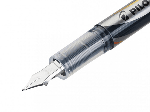 PLUMA PILOT V PEN SILVER DESECHABLE AZUL 