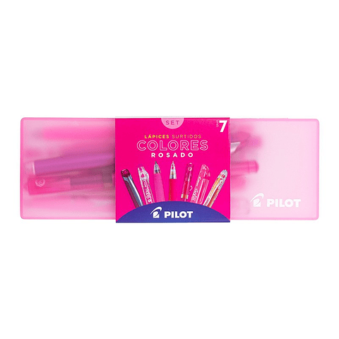 SET PILOT ROSADO SURTIDO 7 UNIDADES 