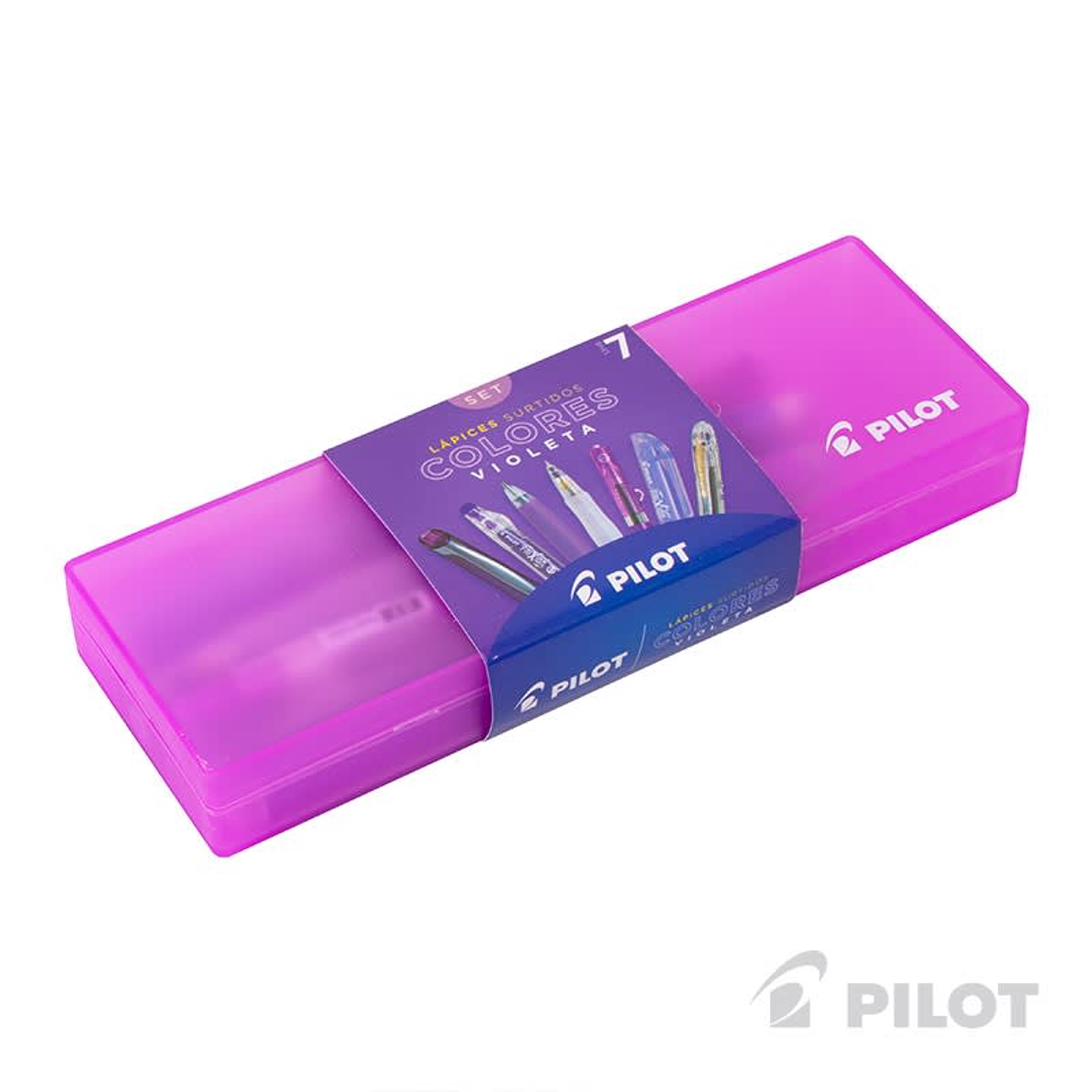SET PILOT VIOLETA SURTIDO 7 UNIDADES  2