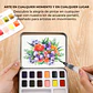 SET ACUARELA BOLSILLO DE 12 COLORES FLORALES + PINCEL  - Miniatura 5