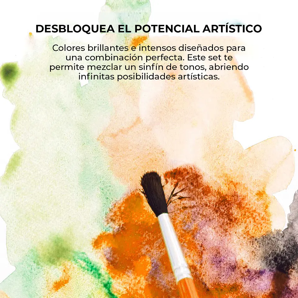 SET ACUARELA BOLSILLO 12 COLORES  OTOÑALES + PINCEL 4
