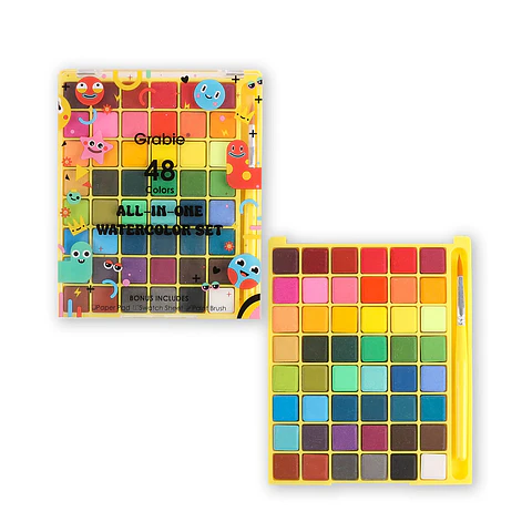 SET DE ACUARELAS TODO EN UNO DE 48 COLORES 