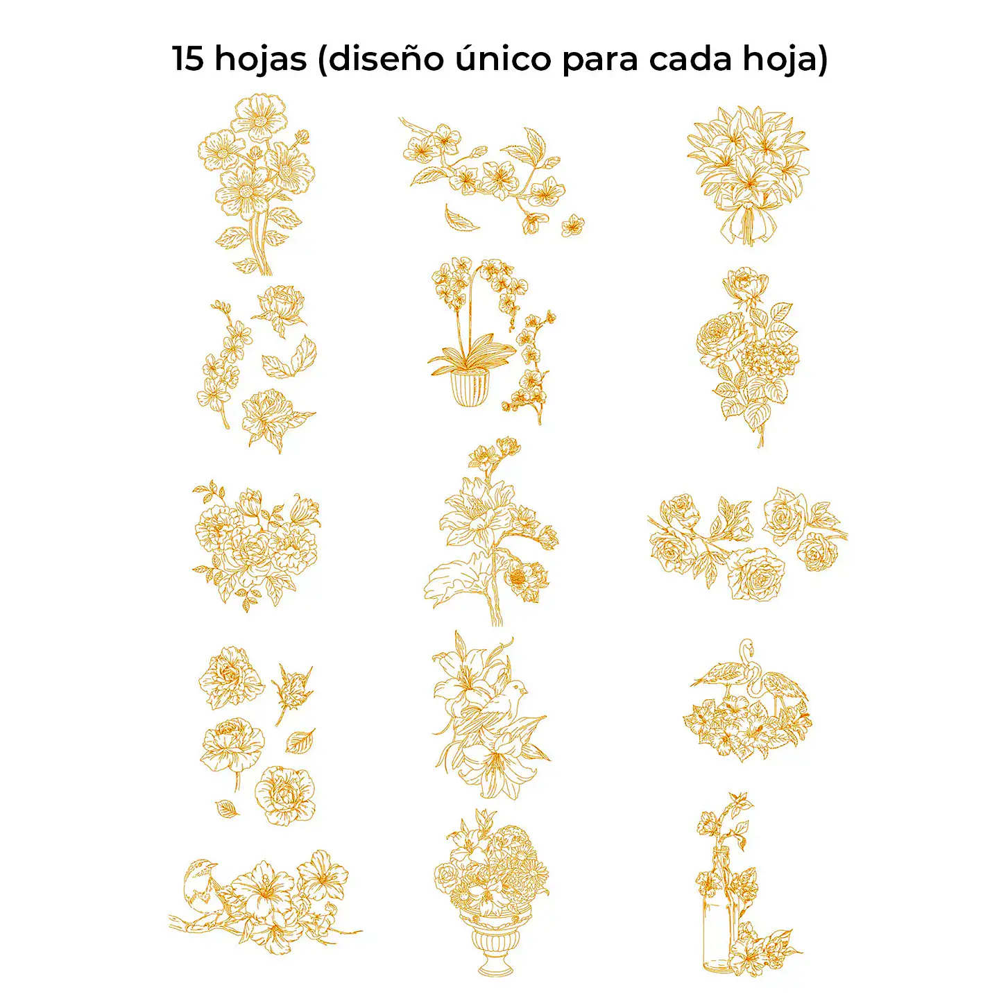 LIBRO COLOREAR ACUARELA TEMÁTICA FLORAL  4