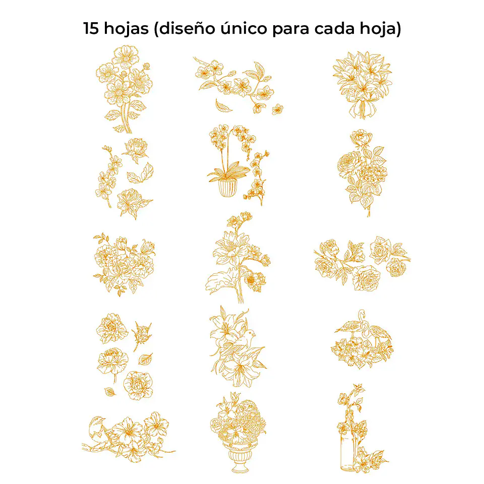 LIBRO COLOREAR ACUARELA TEMÁTICA FLORAL  4