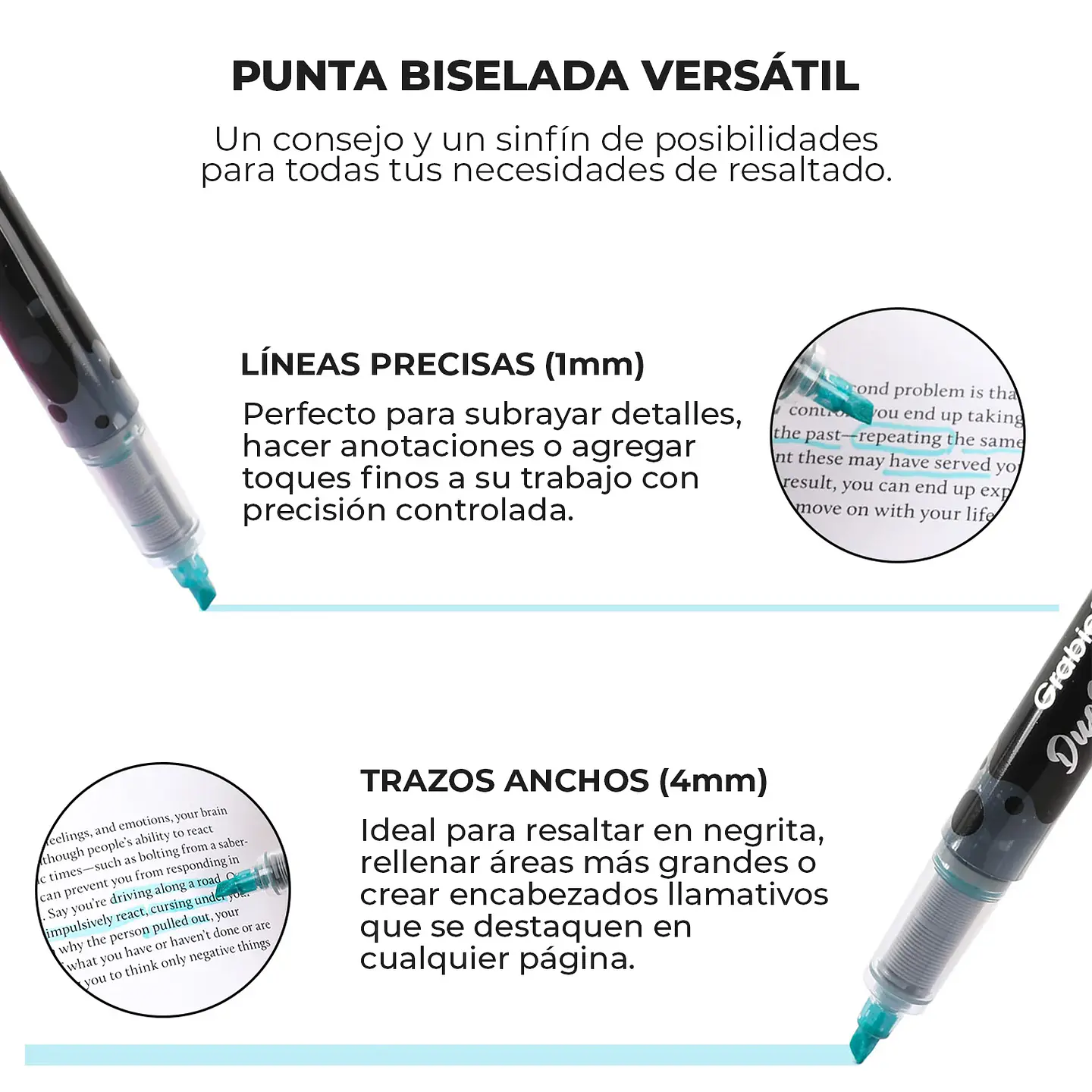 JUEGO DE 10 DESTACADORES DUOMARK (20 COLORES)  6