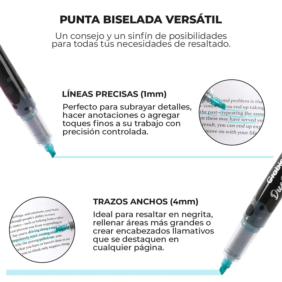 JUEGO DE 10 DESTACADORES DUOMARK (20 COLORES)  6