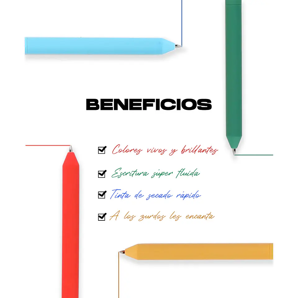 JUEGO DE 20 BOLÍGRAFOS DE GEL RETRÁCTILES DE COLORES  2