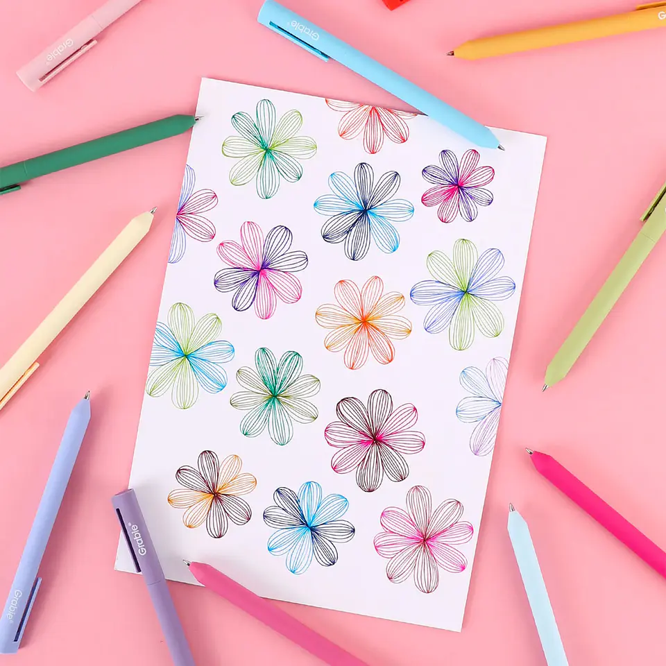 JUEGO DE 20 BOLÍGRAFOS DE GEL RETRÁCTILES DE COLORES  8