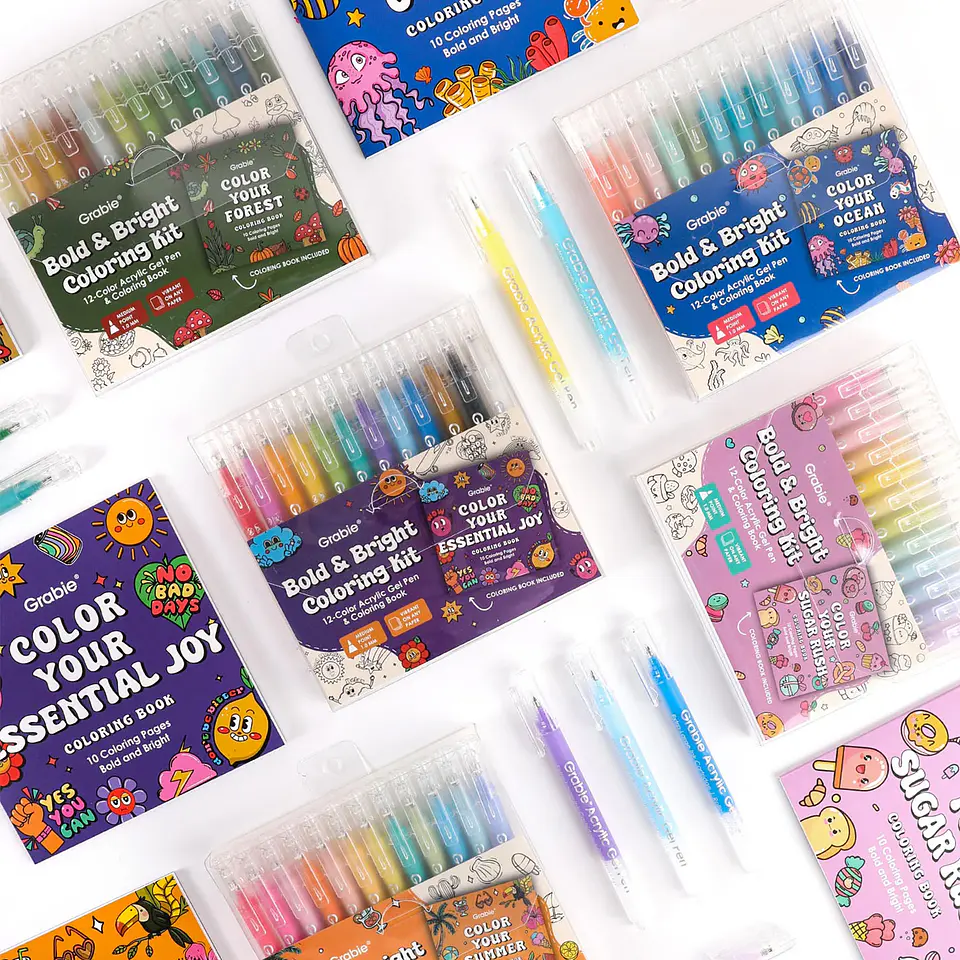KIT PARA COLOREAR BOLD & BRIGHT COLORES ESENCIALES  10