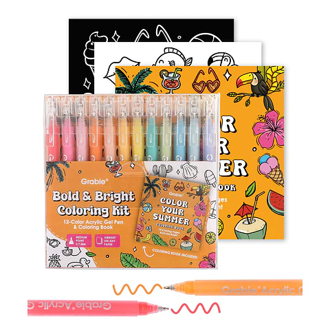 KIT PARA COLOREAR BOLD & BRIGHT COLORES DE VERANO 