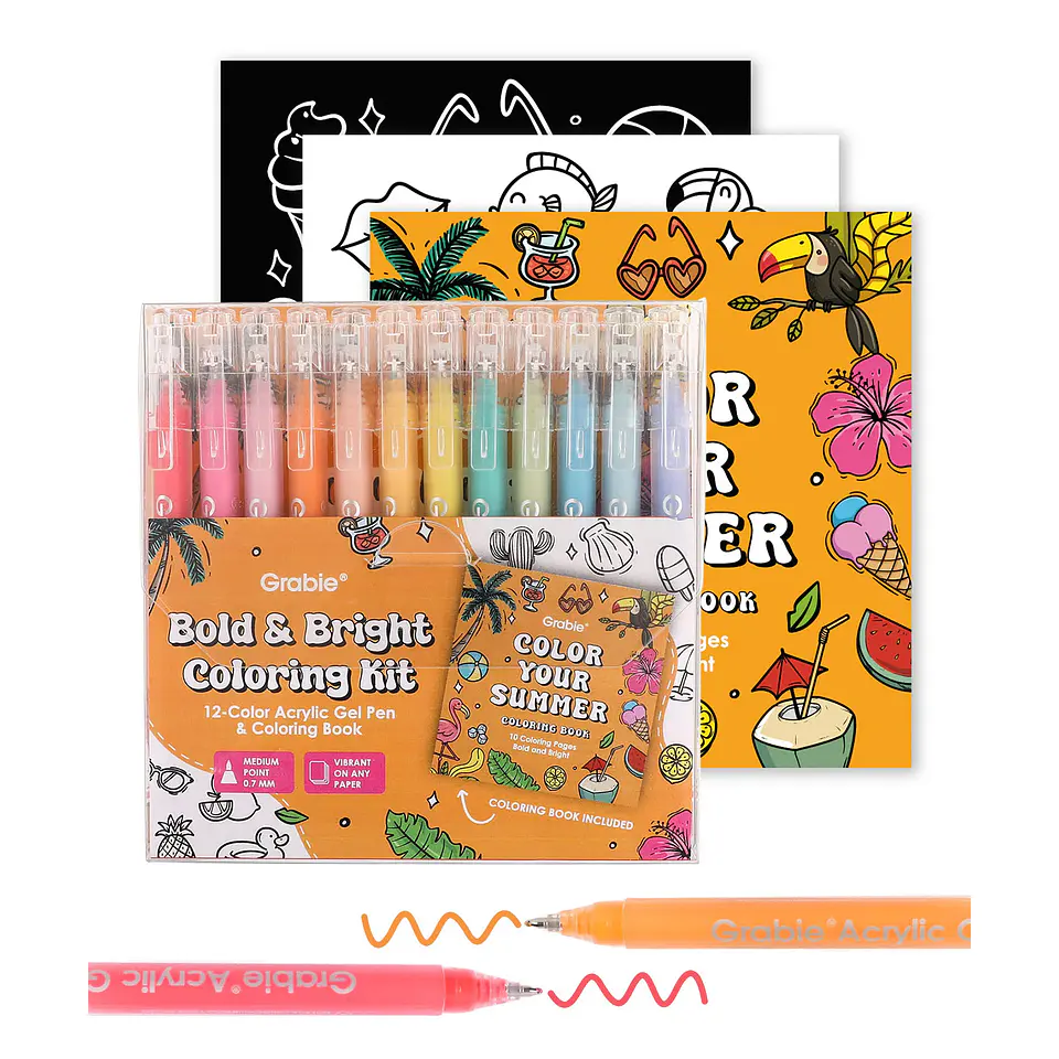 KIT PARA COLOREAR BOLD & BRIGHT COLORES DE VERANO  1